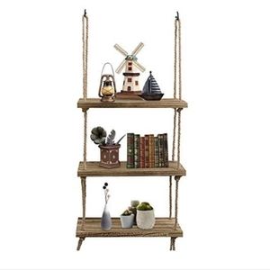 NWOT 3 Tier Rustic Hanging Shelf